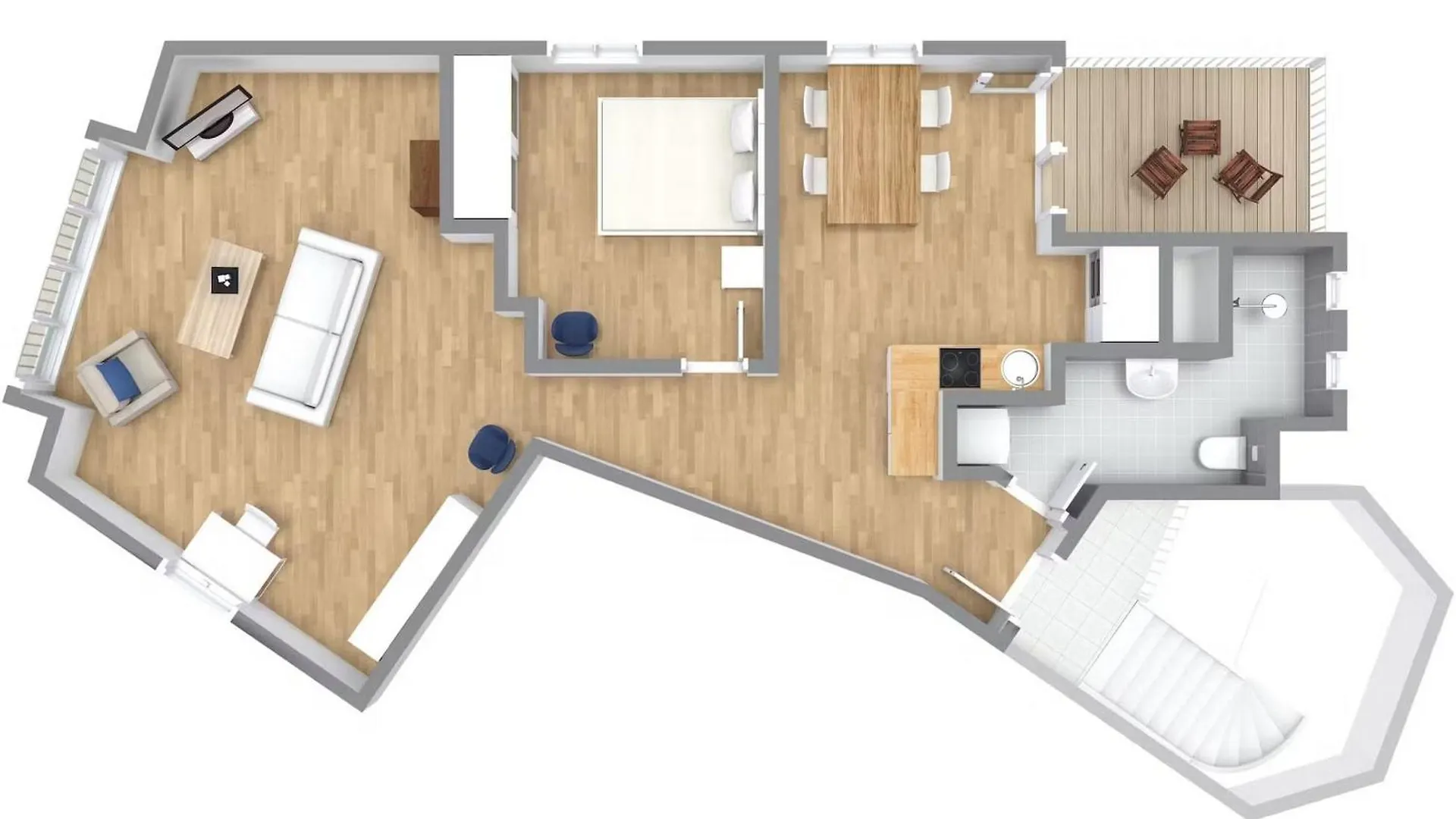 Apartmán Grosse Dachgeschosswohnung Mit Balkon Im Belgischen Viertel Kolín nad Rýnem